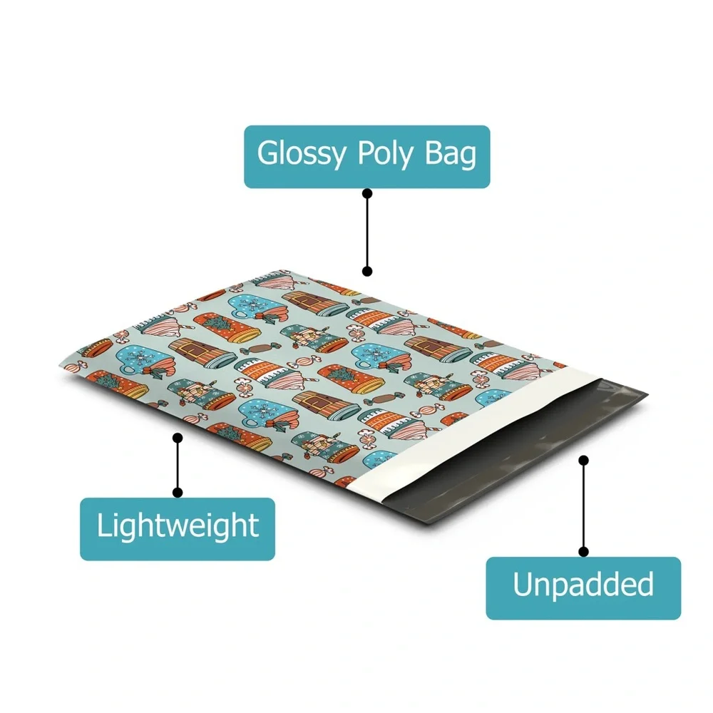 Christmas Coffees Poly Mailers 10x13 Pack of 25